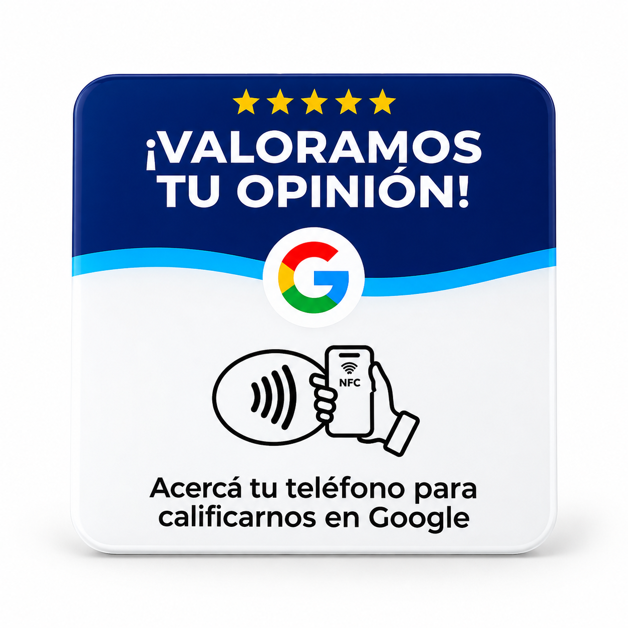 Placa NFC para Reseñas de Google