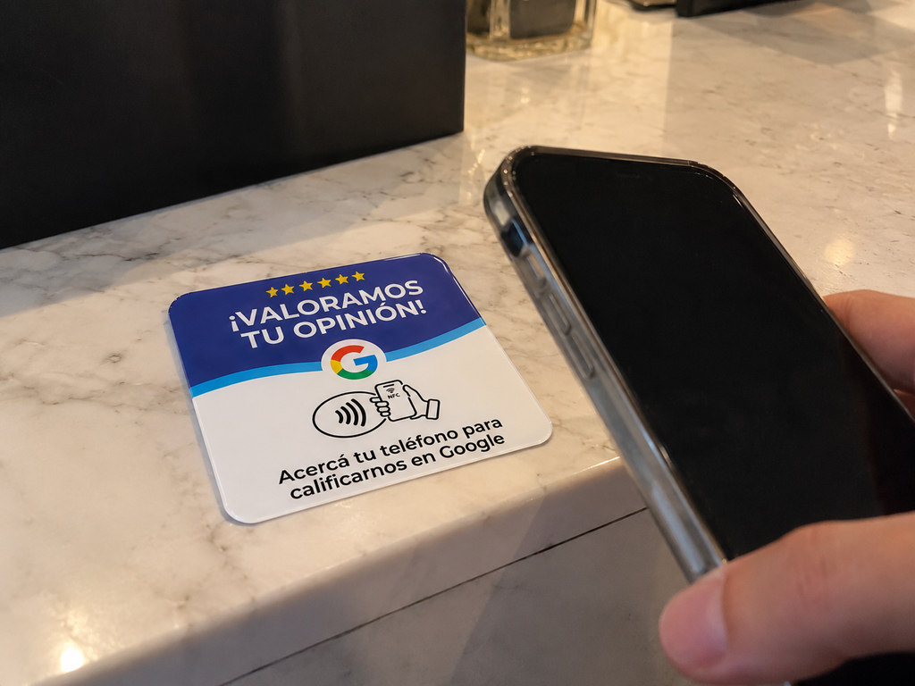 Placa NFC para Reseñas de Google
